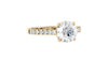 Round Solitaire Classic Diamond Band Engagement Ring