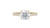 Round Solitaire Classic Diamond Band Engagement Ring