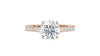 Round Solitaire Classic Diamond Band Engagement Ring