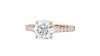 Round Solitaire Classic Diamond Band Engagement Ring