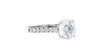 Round Solitaire Classic Diamond Band Engagement Ring