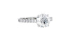 Round Solitaire Classic Diamond Band Engagement Ring