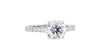 Round Solitaire Classic Diamond Band Engagement Ring