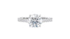 Round Solitaire Classic Diamond Band Engagement Ring