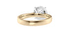 Round Solitaire Wide Band Diamond Engagement Ring