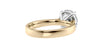 Round Solitaire Wide Band Diamond Engagement Ring
