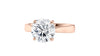 Round Solitaire Wide Band Diamond Engagement Ring