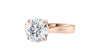 Round Solitaire Wide Band Diamond Engagement Ring