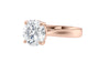 Round Solitaire Wide Band Diamond Engagement Ring