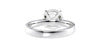 Round Solitaire Wide Band Diamond Engagement Ring