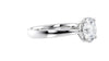 Round Solitaire Wide Band Diamond Engagement Ring