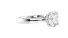 Round Solitaire Wide Band Diamond Engagement Ring