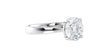 Round Solitaire Wide Band Diamond Engagement Ring