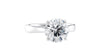 Round Solitaire Wide Band Diamond Engagement Ring
