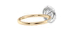 Round Halo Diamond Band Engagement Ring