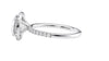 Round Halo Diamond Band Engagement Ring