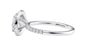 Round Halo Diamond Band Engagement Ring