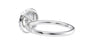 Round Halo Diamond Band Engagement Ring