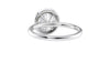 Round Halo Diamond Band Engagement Ring