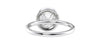 Round Halo Diamond Band Engagement Ring