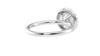 Round Halo Diamond Band Engagement Ring