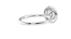 Round Halo Diamond Band Engagement Ring