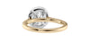 Round Halo Classic Diamond Band Engagement Ring