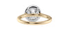 Round Halo Classic Diamond Band Engagement Ring