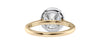 Round Halo Classic Diamond Band Engagement Ring