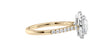 Round Halo Classic Diamond Band Engagement Ring