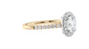 Round Halo Classic Diamond Band Engagement Ring