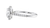 Round Halo Classic Diamond Band Engagement Ring