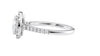 Round Halo Classic Diamond Band Engagement Ring