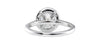 Round Halo Classic Diamond Band Engagement Ring