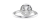 Round Halo Classic Diamond Band Engagement Ring