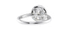 Round Halo Classic Diamond Band Engagement Ring