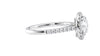 Round Halo Classic Diamond Band Engagement Ring