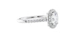 Round Halo Classic Diamond Band Engagement Ring