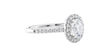 Round Halo Classic Diamond Band Engagement Ring