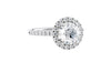 Round Halo Classic Diamond Band Engagement Ring