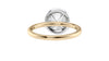 Round Halo Diamond Band Engagement Ring