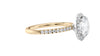 Round Halo Diamond Band Engagement Ring