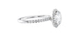 Round Halo Diamond Band Engagement Ring