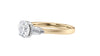 Round and Pear Cut 3 Stone Diamond Engagement Ring