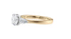 Round and Pear Cut 3 Stone Diamond Engagement Ring