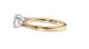 Round and Pear Cut 3 Stone Diamond Engagement Ring