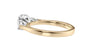 Round and Pear Cut 3 Stone Diamond Engagement Ring