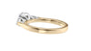 Round and Pear Cut 3 Stone Diamond Engagement Ring