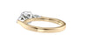 Round and Pear Cut 3 Stone Diamond Engagement Ring
