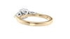 Round and Pear Cut 3 Stone Diamond Engagement Ring
